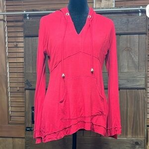 Sita XL JUNIOR red hooded jacket